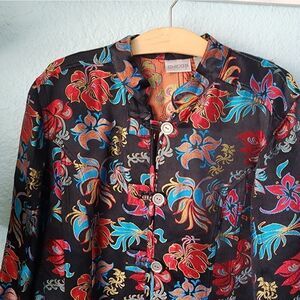 Chico's Multicolor Floral Blazer